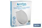 Toilet Seat | Size: 40.4 x 35.6cm | White Polypropylene - Cofan