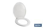 TOILET SEAT | SIZE: 41.9 X 34.7CM | ATLIN MODEL | WHITE POLYPROPYLENE