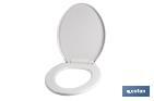 Toilet Seat | Size: 41.9 x 34.7cm | Atlin Model | White Polypropylene - Cofan