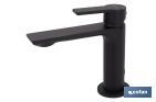 Single-handle mixer basin tap | Black bathroom fittings | Cartridge of 25mm - Cofan