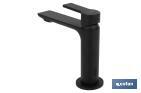 Single-handle mixer basin tap | Black bathroom fittings | Cartridge of 25mm - Cofan