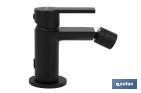 Single-handle mixer tap for bidet | Black bathroom fittings | Cartridge of 25mm - Cofan