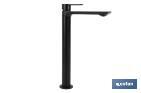 SINGLE-HANDLE TALL MIXER BASIN TAP | BLACK BATHROOM FITTINGS | CARTRIDGE OF 25MM