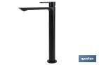 Single-handle tall mixer basin tap | Black bathroom fittings | Cartridge of 25mm - Cofan