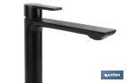 Single-handle tall mixer basin tap | Black bathroom fittings | Cartridge of 25mm - Cofan