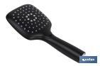 Shower kit | Black bathroom fitting | Hand-held shower head + hose + bracket included - Cofan