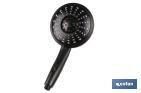 Hand-held shower head | Black bathroom fittings | 5 spray modes - Cofan