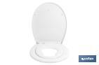 Oval-shaped toilet seat | Material: polypropylene | Soft close and noiseless - Cofan