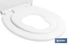 Tapa de WC familiar oval | Material: polipropileno | Cierre lento y silencioso - Cofan