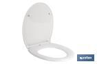 Toilet seat | With quick release button | Oval shape | Material: polypropylene | Soft and noiseless close - Cofan