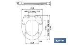 Tampa de wc | Com botão de liberação rápida | forma oval | Material: polipropileno | Fecho lento e silencioso - Cofan