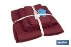Set of 3 burgundy bath towels with 580g/m2 | Paris range | Set of bath towels made of 100% cotton - Cofan
