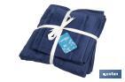 Set of 3 navy-blue bath towels with 580g/m2 | Marin range | Set of bath towels made of 100% cotton - Cofan