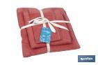 CONJUNTO DE 3 TOALHAS DE COR CORAL COM 580 G/M2 | GAMA JAMAICA | CONJUNTO DE TOALHAS 100% ALGODÃO