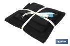Set of 3 black bath towels with 580g/m2 | Brillante range | Set of bath towels made of 100% cotton - Cofan