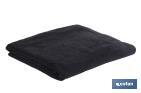 Set of 3 black bath towels with 580g/m2 | Brillante range | Set of bath towels made of 100% cotton - Cofan