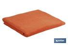 Lot de 3 serviettes de couleur orange avec 580 g/m2 | Gamme Amanecer | Lot de serviettes 100 % coton - Cofan