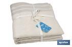 Juego de 2 toallas en color nature con 600 gr/m2 | Gama Inspiración | Set de toallas 95% algodón y 5% lino - Cofan