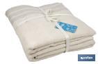 Conjunto de 2 toalhas de cor nature com 600 g/m2 | Gama Inspiración | Conjunto de toalhas 95% algodão e 5% linho  - Cofan