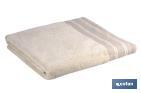 Conjunto de 2 toalhas de cor nature com 600 g/m2 | Gama Inspiración | Conjunto de toalhas 95% algodão e 5% linho  - Cofan