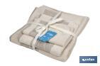 Conjunto de 3 toalhas de cor nature com 600 g/m2 | Gama Alma | Conjunto de toalhas de 95% algodão e 5% linho - Cofan