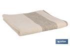 Conjunto de 3 toalhas de cor nature com 600 g/m2 | Gama Alma | Conjunto de toalhas de 95% algodão e 5% linho - Cofan