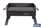 Barbacoa de carbón portátil plegable | Con parrilla cromada | Asas laterales | Compacta y fácil de transportar | Medidas: 45,5 x 34,5 x 31,5 cm - Cofan