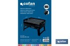 Barbacoa de carbón portátil plegable | Con parrilla cromada | Asas laterales | Compacta y fácil de transportar | Medidas: 45,5 x 34,5 x 31,5 cm - Cofan