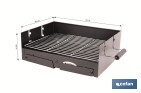 Barbacoa de carbón portátil plegable | Con parrilla cromada | Asas laterales | Compacta y fácil de transportar | Medidas: 45,5 x 34,5 x 31,5 cm - Cofan