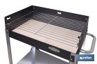 Barbacoa de carbón con ruedas | Parrilla regulable | Ladrillo refractario | Fácil de transportar y estable | Medidas: 56,7 x 36 x 83 cm - Cofan