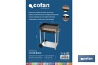 Barbacoa de carbón con ruedas | Parrilla regulable | Ladrillo refractario | Fácil de transportar y estable | Medidas: 56,7 x 36 x 83 cm - Cofan