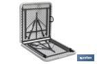 Folding rectangular table | White | Dimensions unfolded: 122 x 60 x 74cm - Cofan