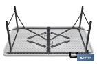 Folding rectangular table | White | Dimensions unfolded: 122 x 60 x 74cm - Cofan