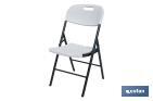 WHITE FOLDING CHAIR | SUITABLE FOR INDOOR AND OUTDOOR USE | DIMENSIONS: 46 X 53 X 86CM 