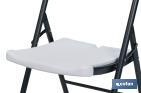 Silla plegable de color blanco | Adecuada para interiores y exteriores | Medidas: 46 x 53 x 86 cm - Cofan