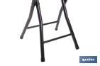 Tabouret pliant de couleur blanche | Approprié pour l'intérieur et l'extérieur | Dimensions : 33 x 30 cm de largeur x 46 cm de hauteur - Cofan