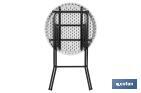 Mesa alta redonda dobrável de cor branca | Adequada para utilização no interior e no exterior | Dimensões: Ø80 x 110 cm  - Cofan