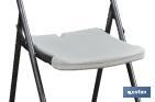White folding bar stool | Suitable for indoor and outdoor use | Dimensions: 77 x 44 x 109cm  - Cofan