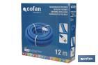 Manguera Autoflotante para Piscina Azul | Con Ø 3,8 cm de diámetro y 12 metros | Con 2 terminales - Cofan