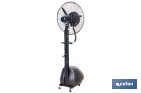 Ventilador industrial de pie con nebulizador | Depósito de 48 litros, 3 velocidades | Oscilación 90° y 3 aspas de aluminio - Cofan