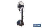 Ventilador industrial de pie con nebulizador | Depósito de 48 litros, 3 velocidades | Oscilación 90° y 3 aspas de aluminio - Cofan