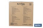 Ventilador industrial de suelo con 3 velocidades | Potencia: 250 W | Color: negro | Ángulo ajustable | Con ruedas y asa metálica | Medidas: 75 x 26 x 76 cm - Cofan