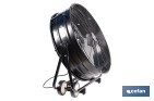 Ventilador industrial de suelo con 3 velocidades | Potencia: 250 W | Color: negro | Ángulo ajustable | Con ruedas y asa metálica | Medidas: 75 x 26 x 76 cm - Cofan