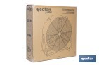 Ventilador industrial de suelo con 3 velocidades | Potencia: 250 W | Color: negro | Ángulo ajustable | Con ruedas y asa metálica | Medidas: 75 x 26 x 76 cm - Cofan