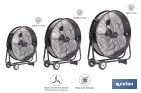 Ventilador industrial de suelo con 3 aspas | Potente motor con varias velocidades | Disponible en diferentes medidas y potencias - Cofan