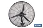 VENTILADOR INDUSTRIAL DE PARED CON 3 VELOCIDADES | POTENCIA: 200 W | COLOR: NEGRO | OSCILACIÓN 80° | FÁCIL INSTALACIÓN | MEDIDAS: 81 X 81 X 88 CM