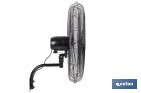 Ventilador industrial de pared con 3 velocidades | Potencia: 200 W | Color: negro | Oscilación 80° | Fácil instalación | Medidas: 81 x 81 x 88 cm - Cofan