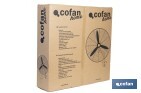 Ventilador industrial de pared con 3 velocidades | Potencia: 200 W | Color: negro | Oscilación 80° | Fácil instalación | Medidas: 81 x 81 x 88 cm - Cofan