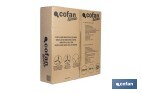 Ventilador industrial de pared con 3 velocidades | Potencia: 200 W | Color: negro | Oscilación 80° | Fácil instalación | Medidas: 81 x 81 x 88 cm - Cofan