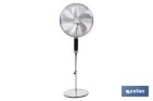 Ventilador de pie de 70 W con mando a distancia y 5 aspas | 3 velocidades, función oscilación, temporizador, 3 modos de ventilación | Disponible en diferentes colores - Cofan